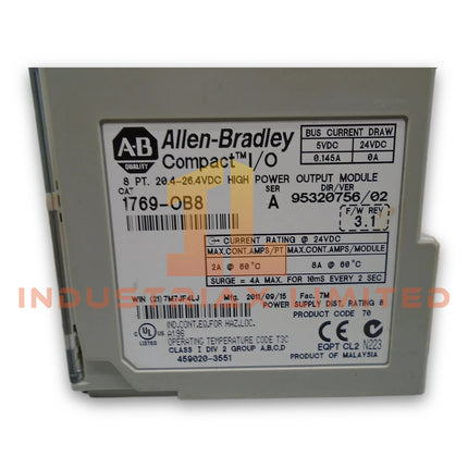 Allen Bradley 1769-OB8 CompactLogix DC Output Module