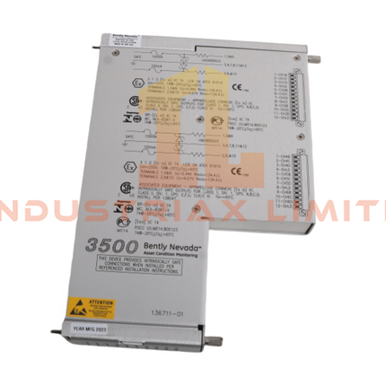 Bently Nevada 3500/60-01-05 136711-01 RTD/TC I/O Module with Internal Barriers and Internal Terminations